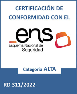 Certificación de conformidad con el ens